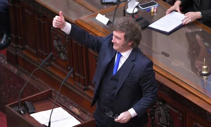 Javier Milei en el congreso 1