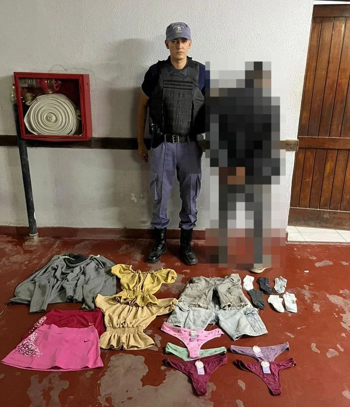 Detenido con ropa