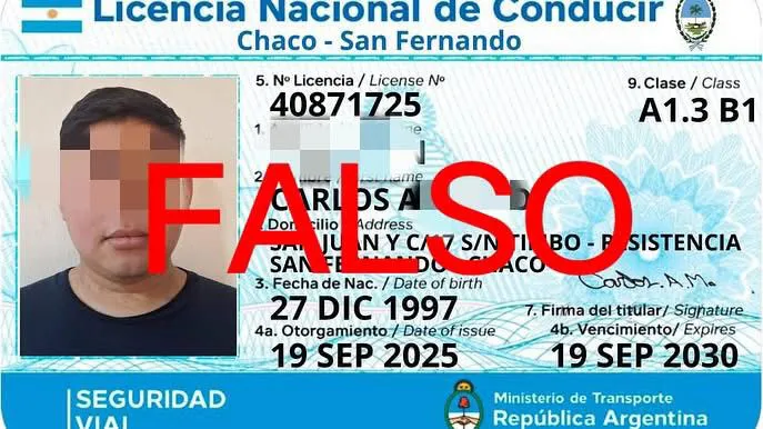Licencia falsa
