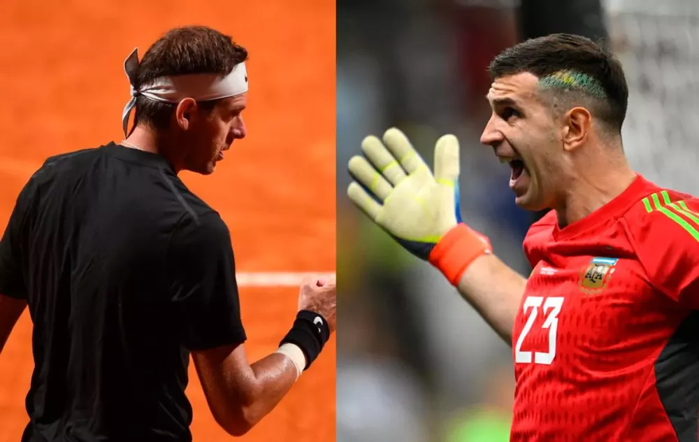 Del Potro y Dibu Martinez